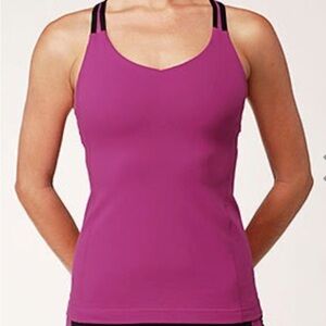 Lululemon Pink Freestyle Criss Cross Straps Tank Top Size 8